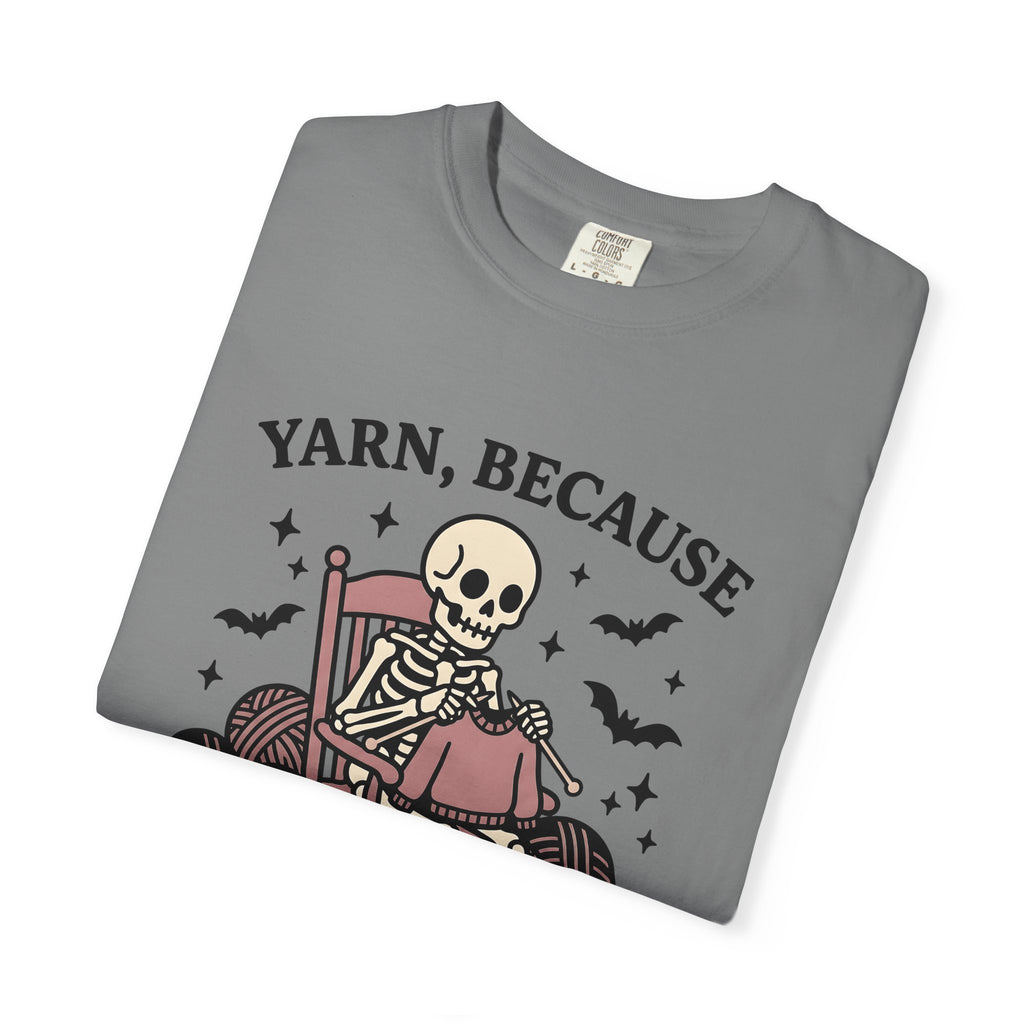 Skull Knitting T-Shirt Halloween Fabric Gift Women Comic T-Shirt Knitting T-Shirt Horror Fan Cartoon T-Shirt Textile Graphic Rustic Bat Wings