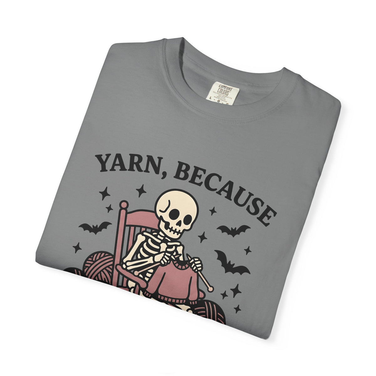 Skull Knitting T-Shirt Halloween Fabric Gift Women Comic T-Shirt Knitting T-Shirt Horror Fan Cartoon T-Shirt Textile Graphic Rustic Bat Wings