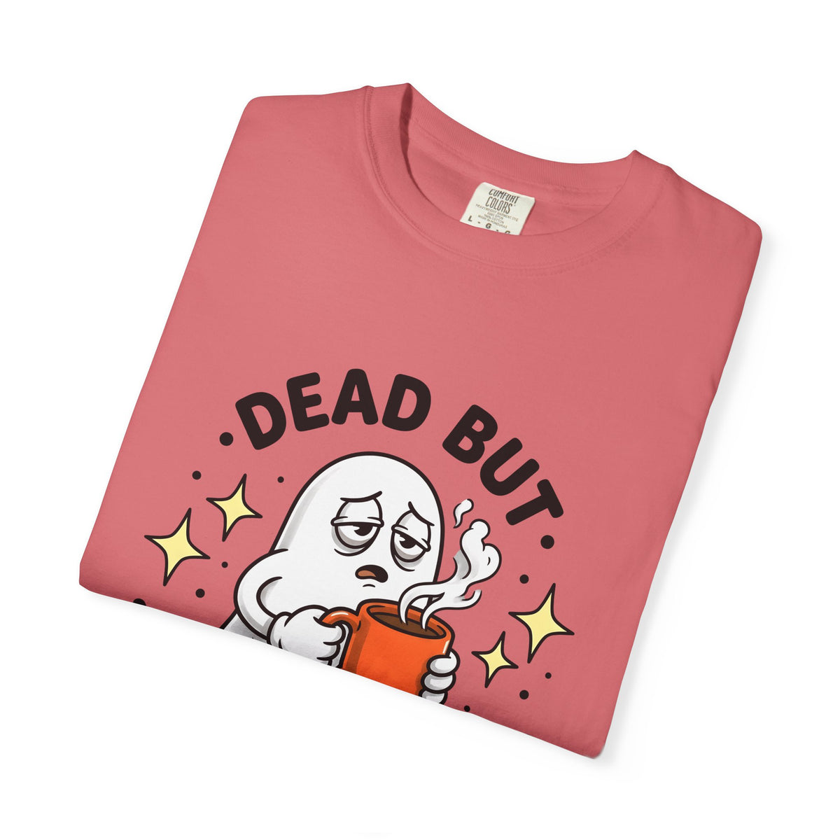 Spooky Coffee T-Shirt T-Shirt Coffee Funny Gift Women Comic T-Shirt Coffee Cup T-Shirt Coffee Fan Cartoon T-Shirt Humor Graphic Vintage Sparkle T-Shirt