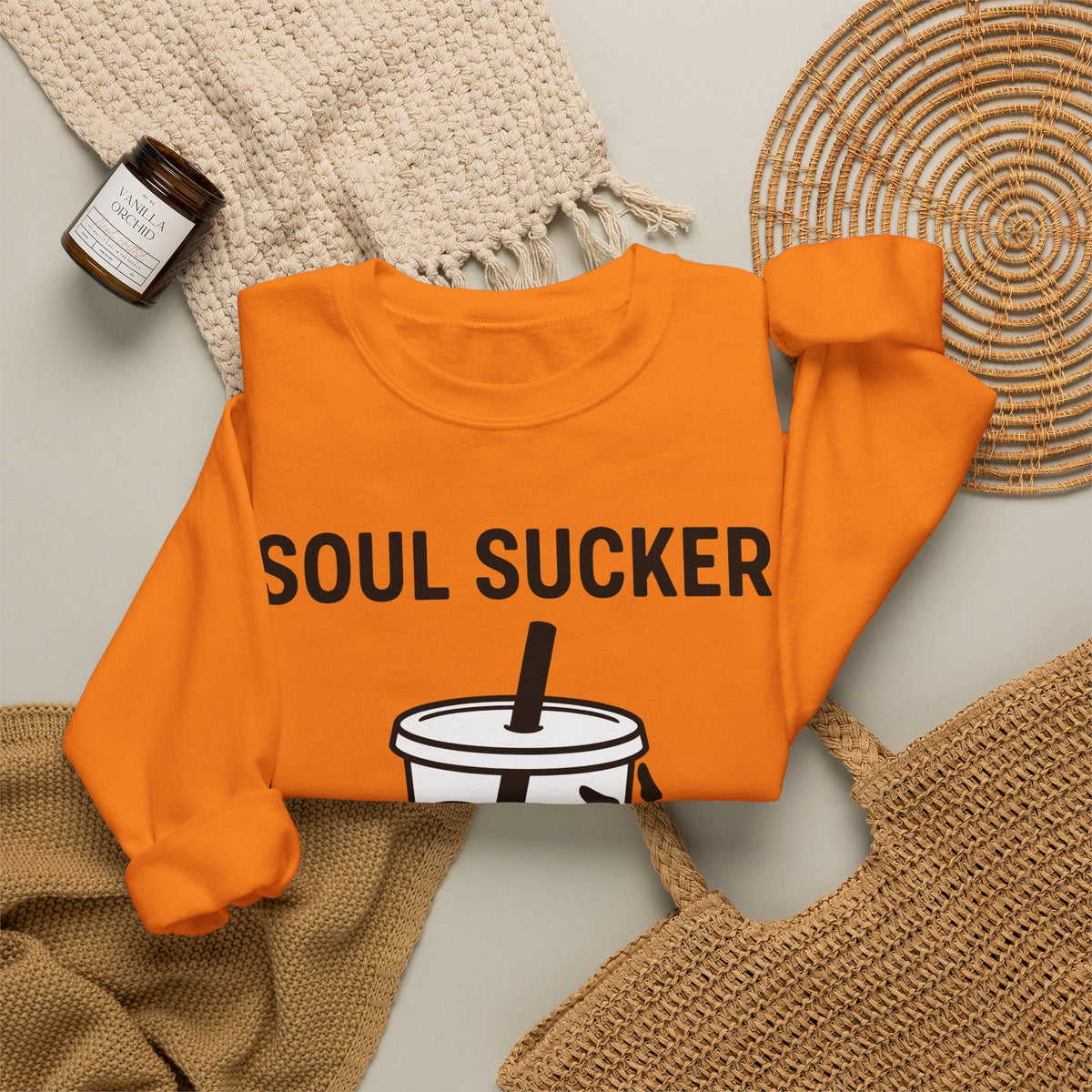 Skeleton Claw Tea Sweatshirt Drinks Dark Gift Women Modern Print Sweatshirt Bone Tea Sweatshirt Beverage Fan Graphic Design Illustration Comic Skull Sweatshirt