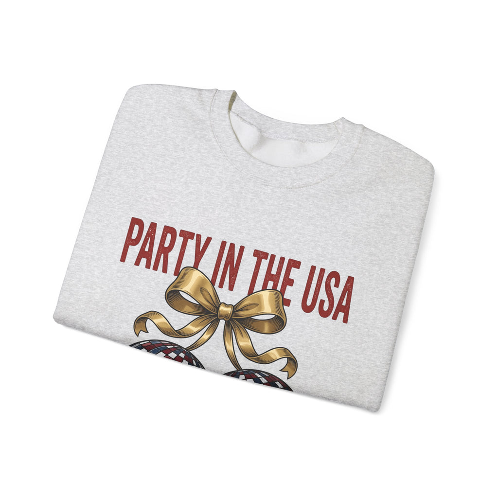 Disco Ball Sweatshirt America 4Th Of July Party Gift Women Vintage Sweatshirt Mirror Ball Sweatshirt Patriot Fan Retro Sweatshirt Vintage Graphic Party Design