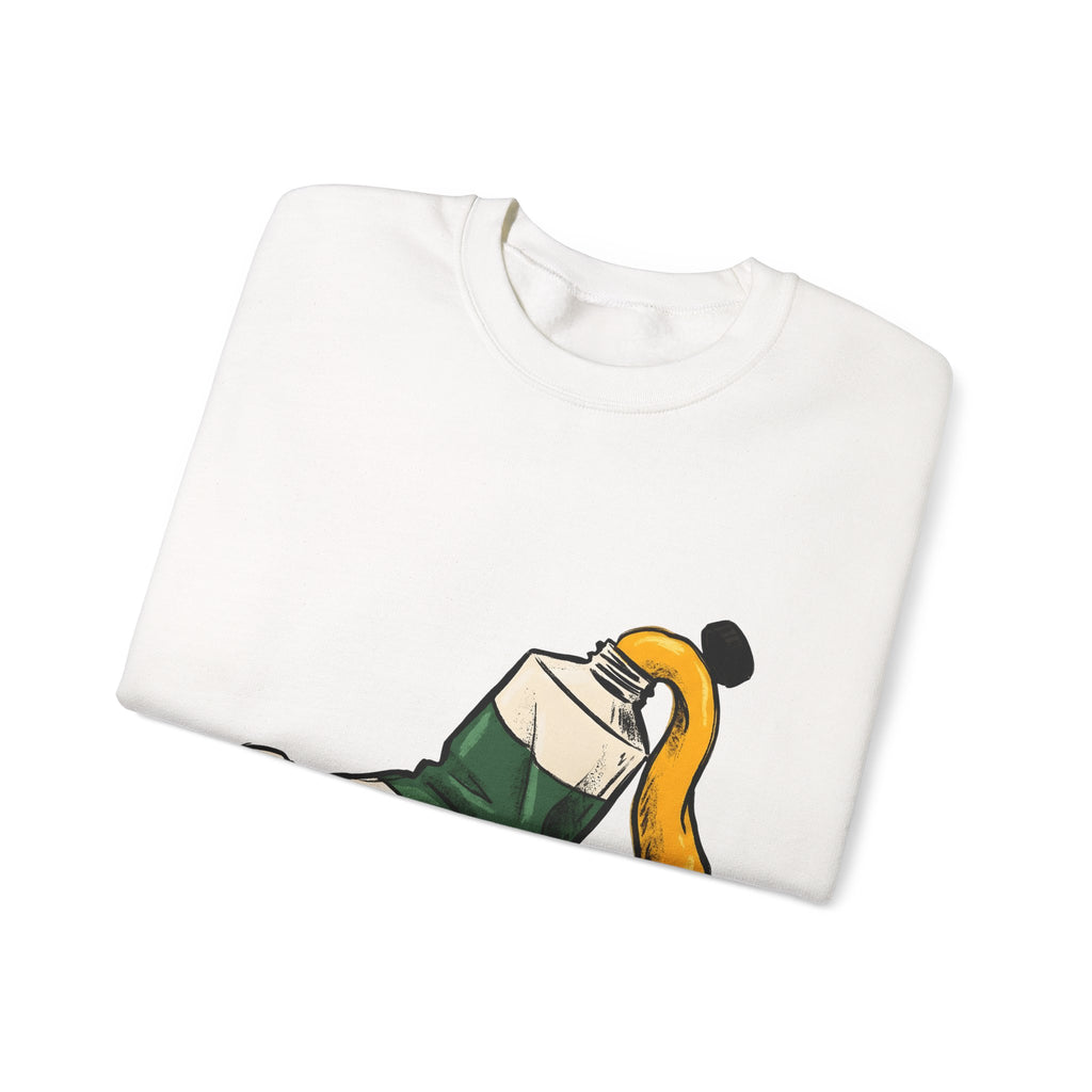 Paint Tube Sweatshirt Art Canvas Gift Women Cartoon Sweatshirt Paint Tube Sweatshirt Artist Fan Artistic Sweatshirt Canvas Graphic Line Art Paint Splash Sweatshirt