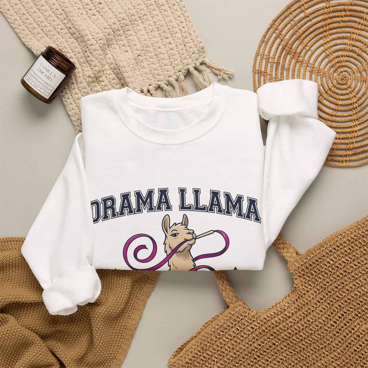 Alpaca Ribbon Gymnastics Sweatshirt Gymnastics Wildlife Gift Women Animated Sweatshirt Gymnast Sweatshirt Gymnastics Enthusiast Cartoon Sweatshirt Animal
