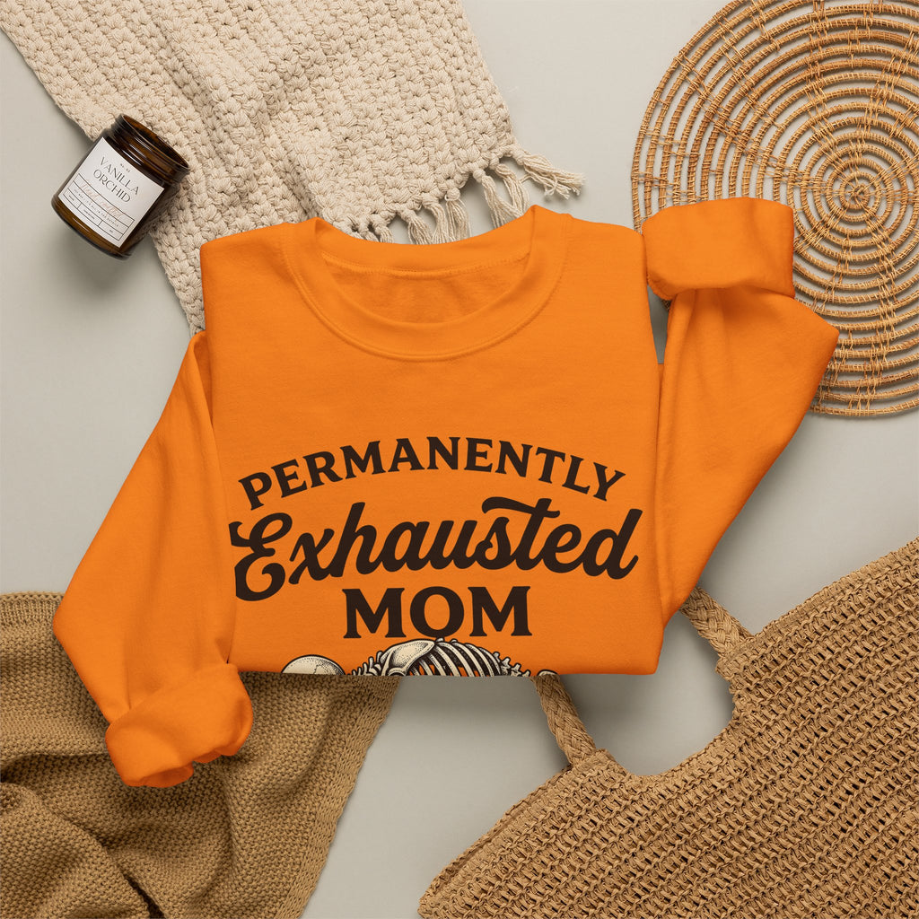 Skeleton Mom Humor Gift Vintage Skull Mother Fan Retro Funny Hand Drawn Phone Sweatshirt
