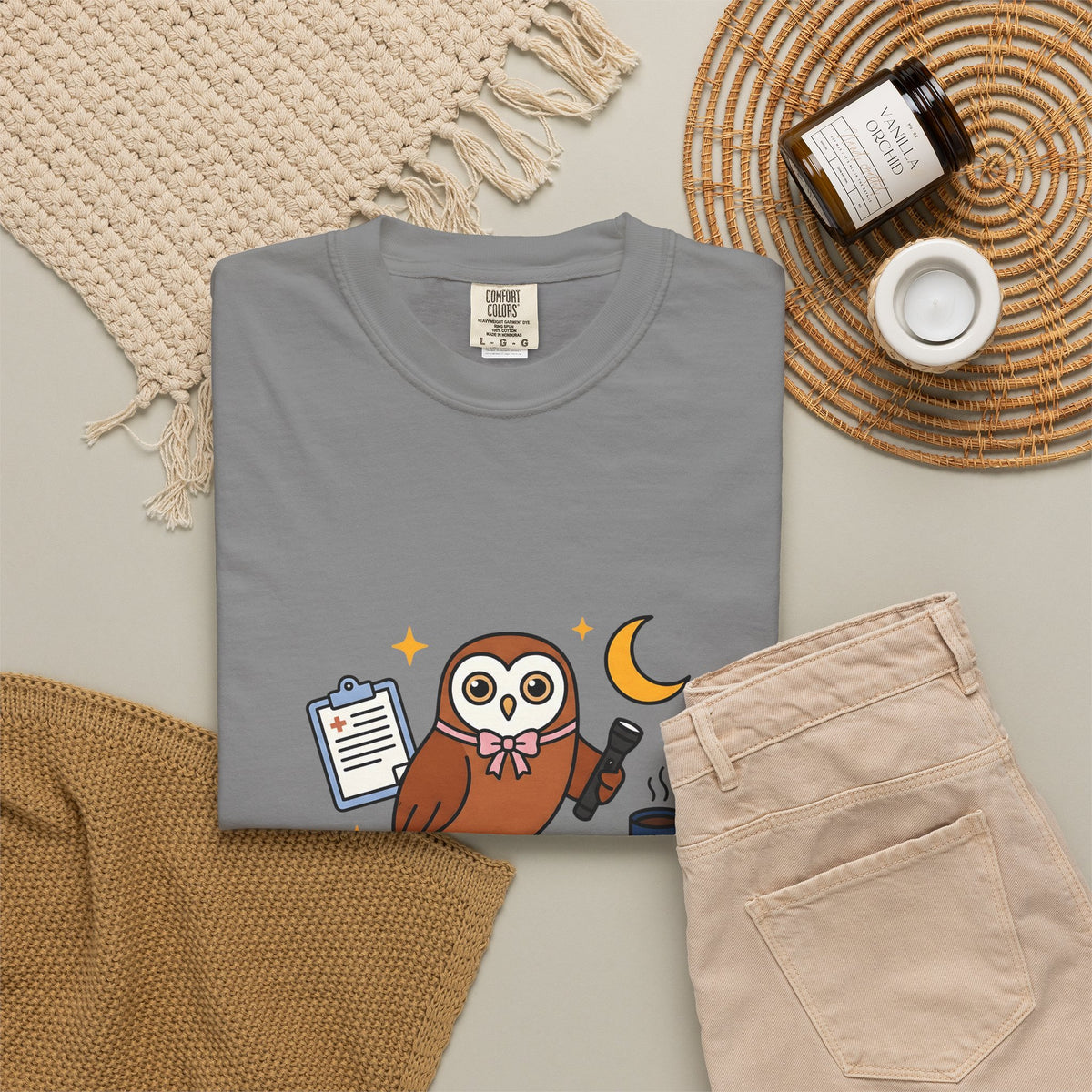 Owl Nurses Espresso Gift Comic Owl T-Shirt