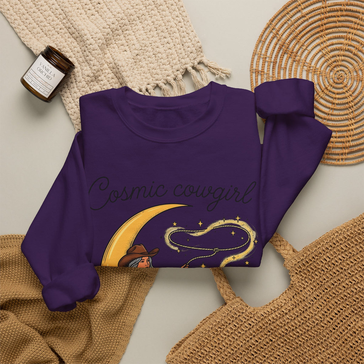 Cowgirl Moon Sweatshirt Cowgirl Cowboy Gift Women Tribal Sweatshirt Moonlight Sweatshirt Rodeo Fan Western Sweatshirt Cowboy Graphic Rustic Shining Stars