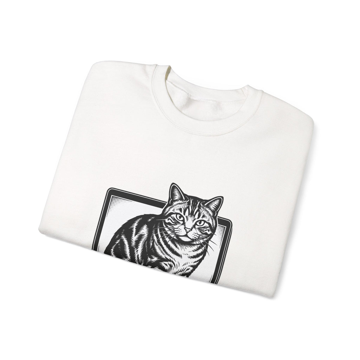 Orange Cat Sweatshirt Cat Gadgets Gift Women Classic Sweatshirt Kitty Sweatshirt Cat Fan Retro Sweatshirt Tech Graphic Doodle Notebook Sweatshirt