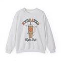 Happy Face Cup Sweatshirt Nurses Espresso Gift Women Sketch Sweatshirt Sweatshirt Sweatshirt Nurse Enthusiast Drawing Sweatshirt Coffee Graphic Retro Sparkles Sweatshirt