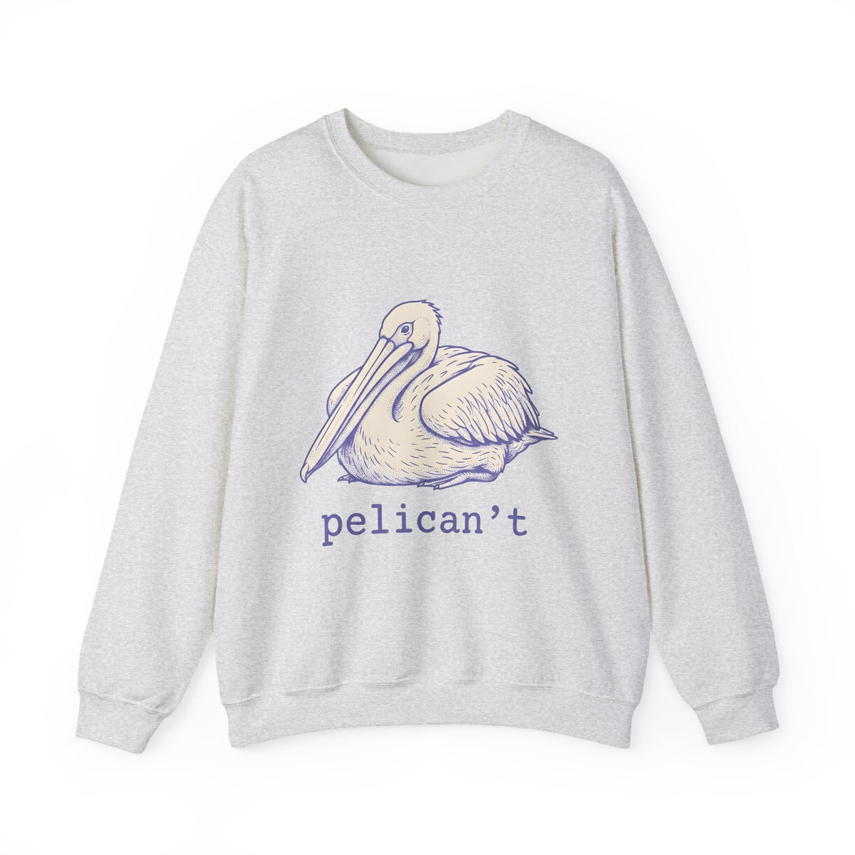 Pelican Bird Sweatshirt Funny Fauna Gift Women Cartoon Sweatshirt Pouchbill Sweatshirt Humor Fan Comic Sweatshirt Wildlife Graphic Hand Drawn Creature Art