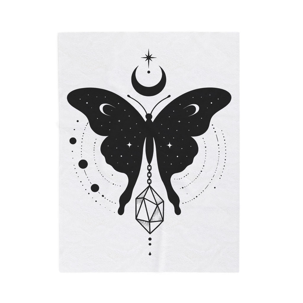 Butterfly Stone Blanket Boho Chic Supernatural Gift Women Mystical Blanket Rock Blanket Bohemian Fan Magical Blanket Occult Graphic Sleek Lunar