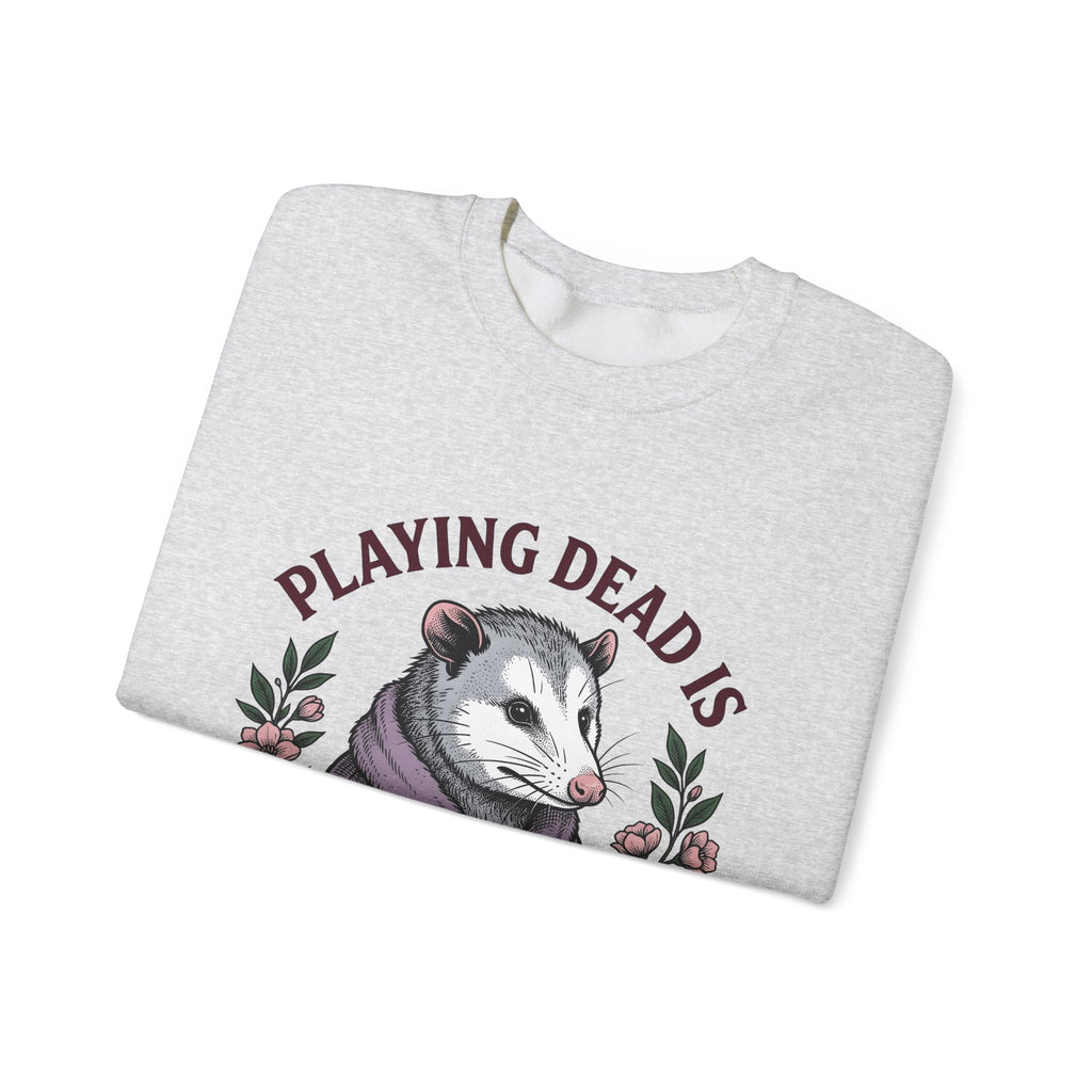 Possum Possum Critter Gift Line Opossum Possum Fan Drawing Old Fashioned Flower Bouquet Sweatshirt