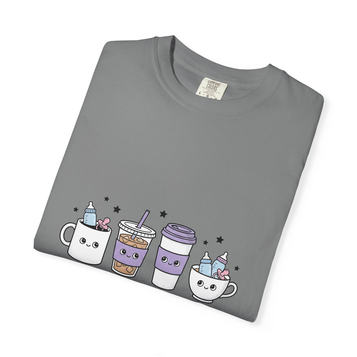 Adorable Coffee T-Shirt T-Shirt Nurse Espresso Gift Women Chibi T-Shirt Coffee Cup T-Shirt Healthcare Enthusiast Cartoon T-Shirt Coffee Graphic Sketch