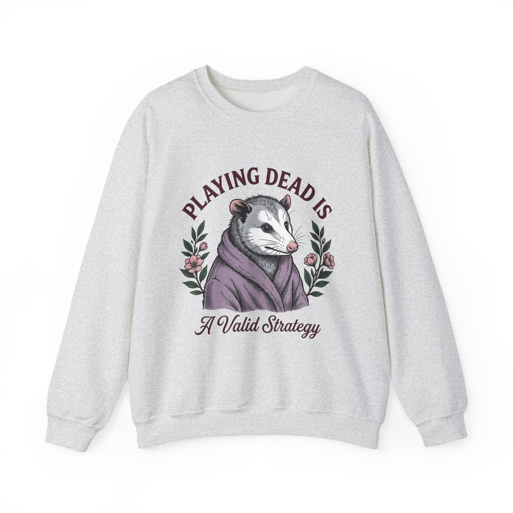 Possum Possum Critter Gift Line Opossum Possum Fan Drawing Old Fashioned Flower Bouquet Sweatshirt
