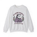 Possum Possum Critter Gift Line Opossum Possum Fan Drawing Old Fashioned Flower Bouquet Sweatshirt