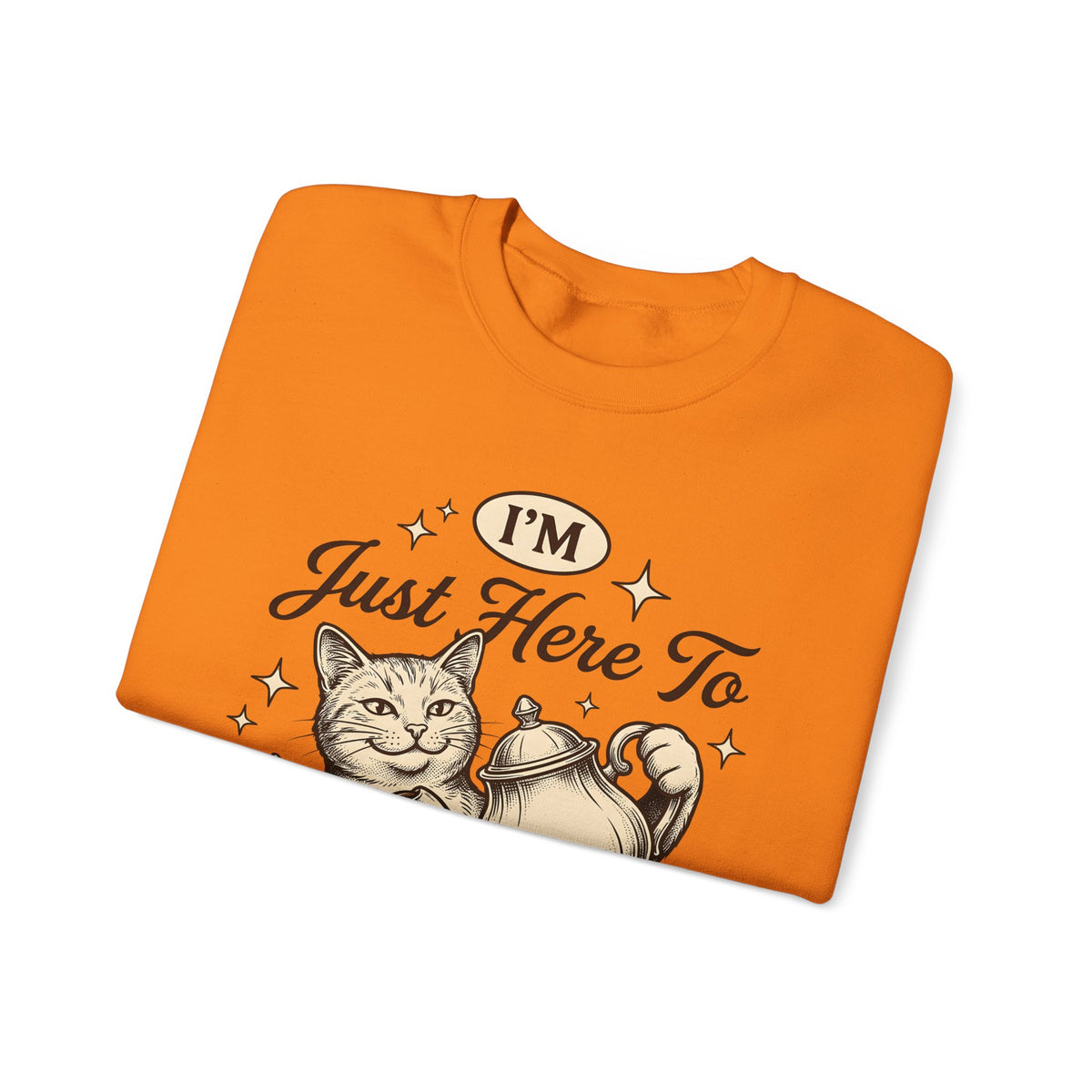 Feline Teapot Sweatshirt Cat Drink Gift Women Classic Sweatshirt Teapot T-Sh