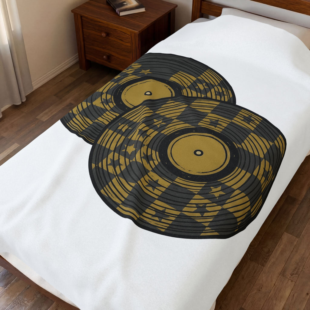 Record Albums Blanket Mom Instruments Gift Women Old School Blanket Vinyl Records Blanket