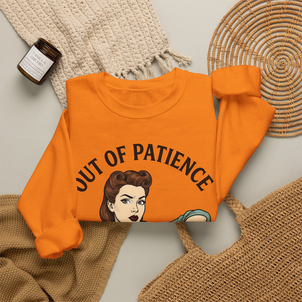 Old Fashioned Female Sweatshirt Moms Puns Gift Women Line Art Sweatshirt Vintage Lady Sweatshirt Motherhood Enthusiast Illustration Graphic Drawing Retro