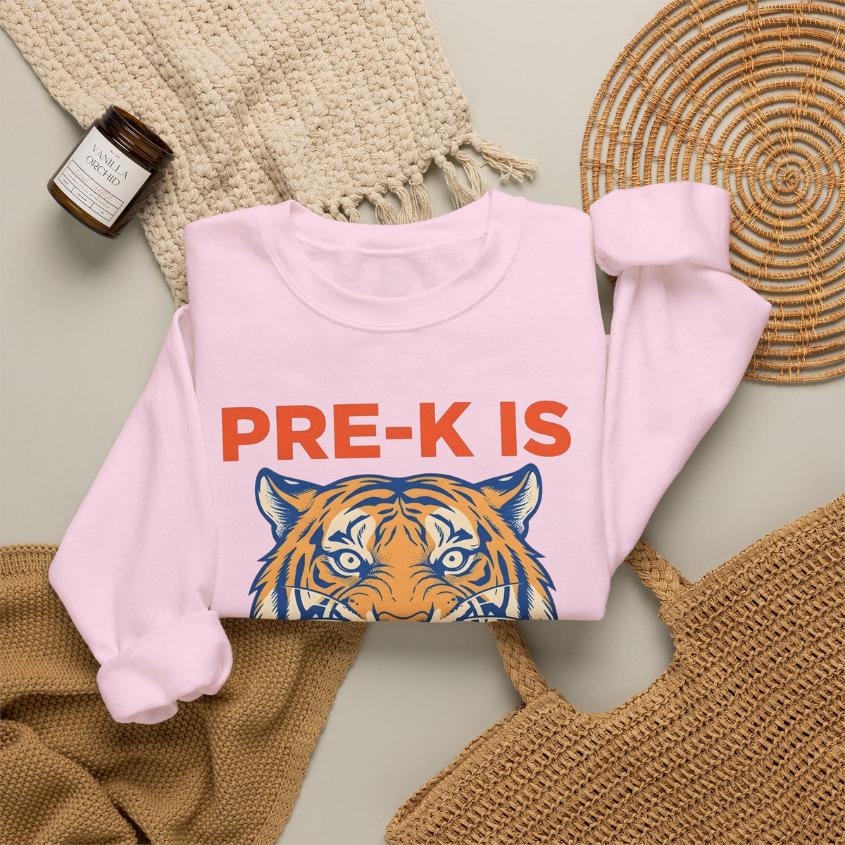 Tiger Head Teachers Classroom Gift Modern Tiger Educator Enthusiast Sweatshirt