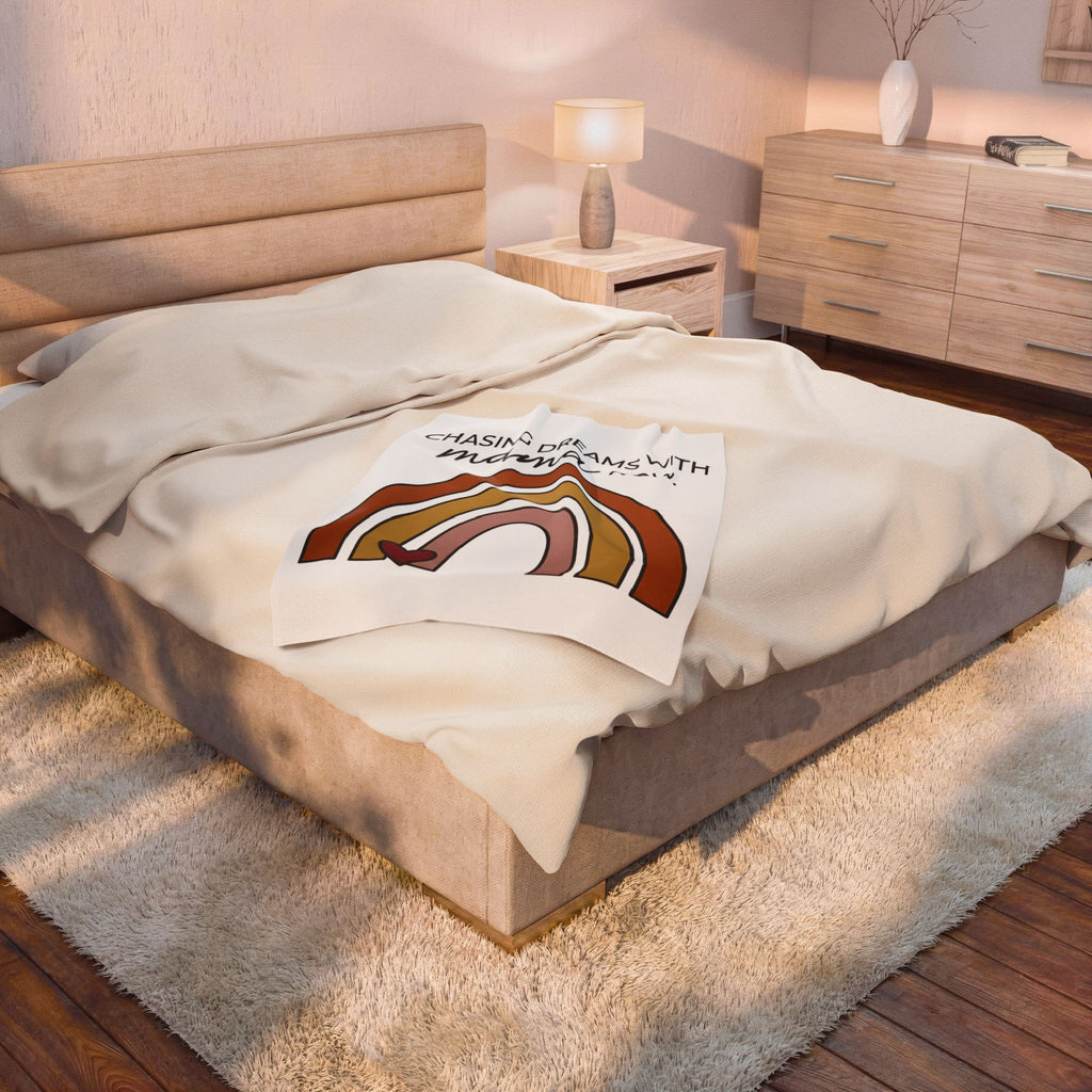 Rainbow Design Blanket Moms Household Gift Women Hippie Blanket Colorful Blanket Mom Enthusiast Boho Blanket Home Graphic Simple Love Symbol Blanket