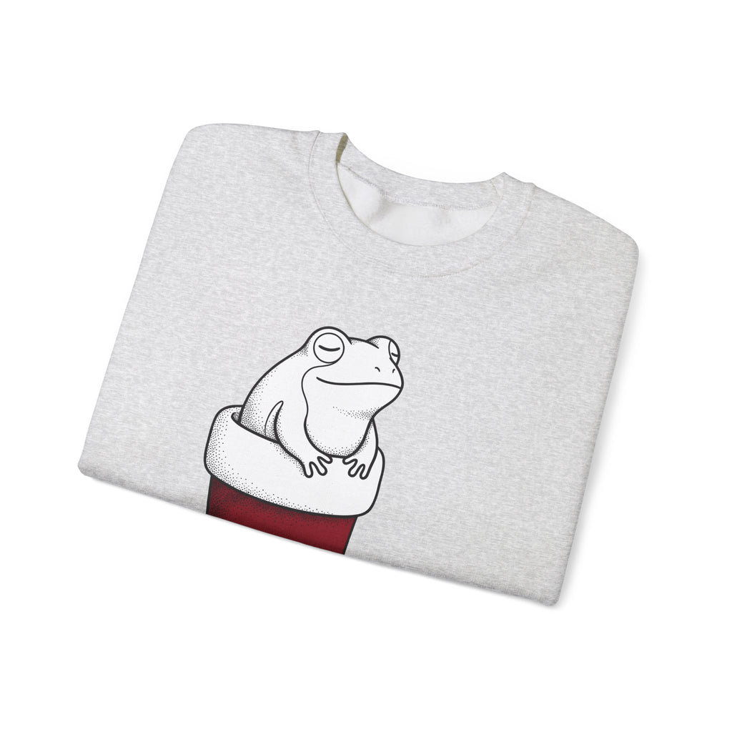 Frog Holiday Sock Sweatshirt Christmas Pet Gift Women Modern Sweatshirt Toad Sweatshirt Xmas Fan Holiday Sweatshirt Animal Graphic Doodle Xmas Stocking Sweatshirt