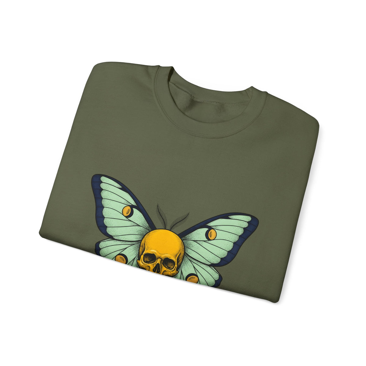 Skull Butterfly Sweatshirt Boho Chic Emo Gift Women Blackwork Sweatshirt Sugar Skull Sweatshirt Bohemian Fan Tattoo Sweatshirt Gothic Graphic Classic Moth