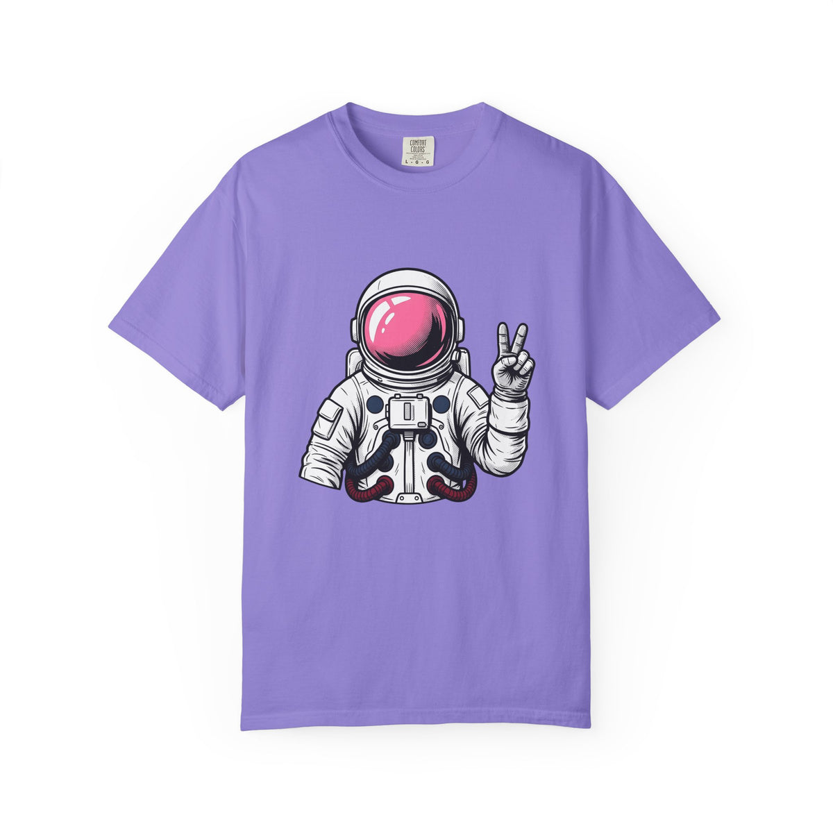 Astronaut Graphic T-Shirt America Space Gift Women Comic T-Shirt Cosmonaut T-Shirt Patriot Fan Galactic Graphic Illustration Cartoon T-Shirt Retro