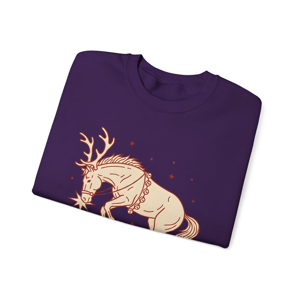 Stag Sweatshirt Christmas Creatures Gift Women Hand Drawn Sweatshirt Deer Sweatshirt Xmas Fan Illustrated Sweatshirt Animal Graphic Classic Twinkles Sweatshirt