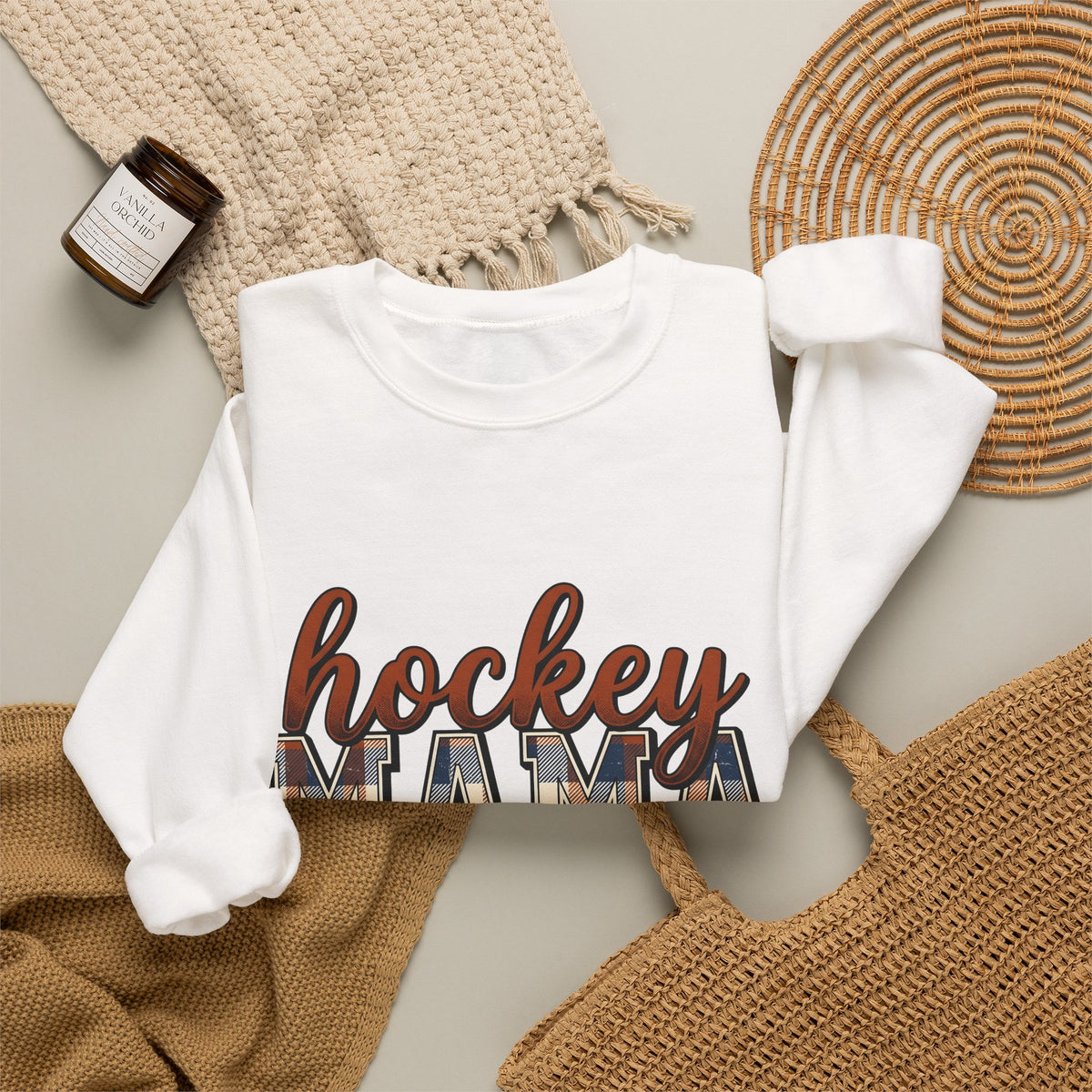Plaid Pattern Text Sweatshirt Mom Sports Gift Women Retro Sweatshirt Tartan Sweatshirt Mom Fan Retro Style Sweatshirt Athlete Graphic Vintage Lightning Bolt