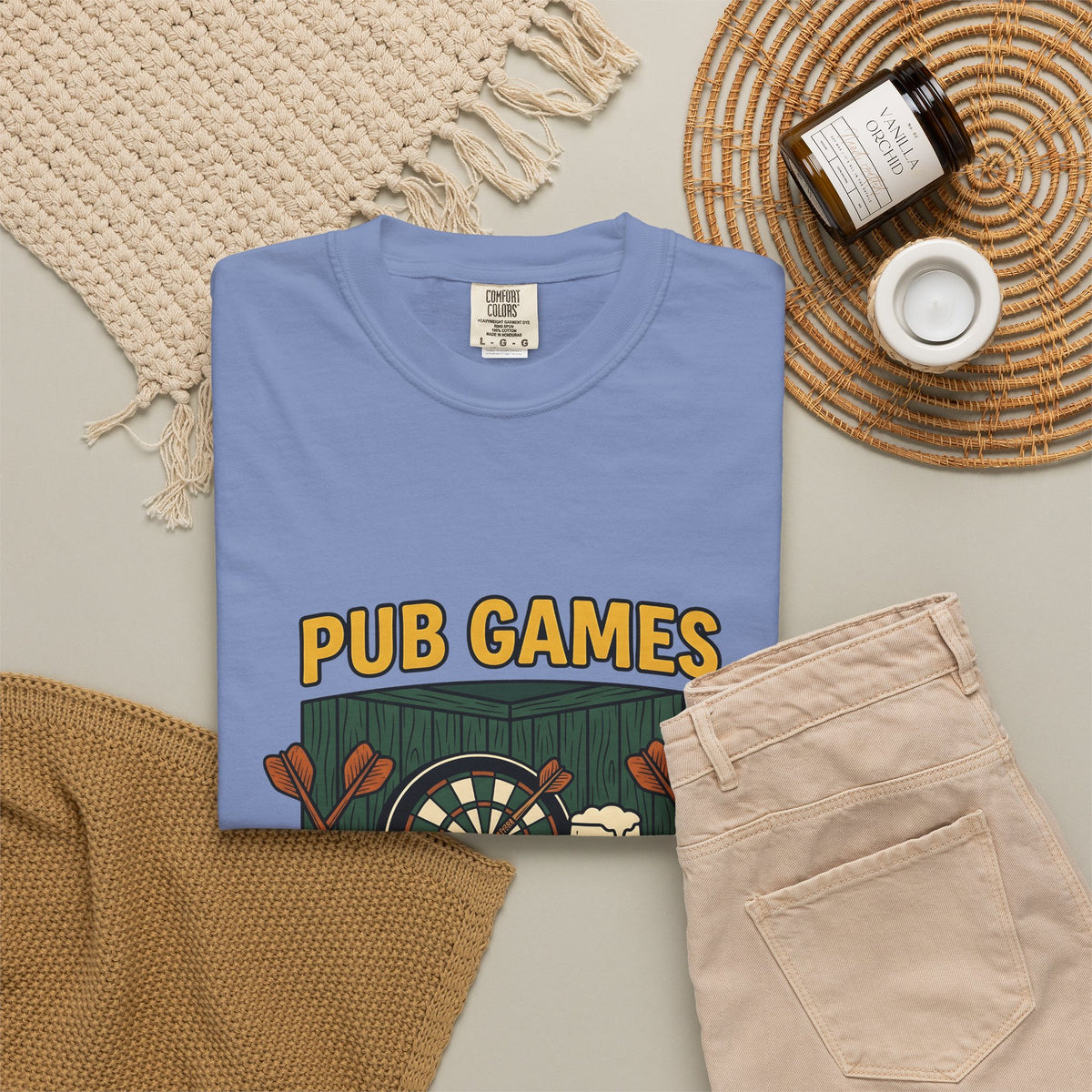 Darts Game T-Shirt Sports Lounge Gift Women Grunge T-Shirt Darts T-Shirt Athlete Fan Distressed T-Shirt Relaxation Graphic Cartoon Ale Glass T-Shirt
