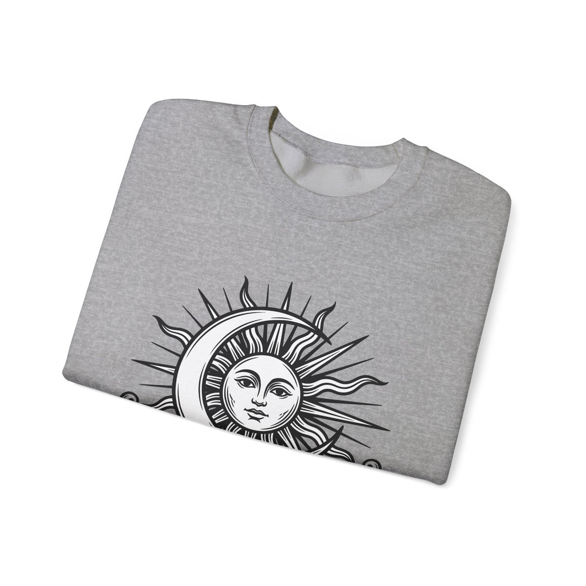 Sun Moon Boho Chic Astrology Gift Sketch Celestial Body Bohemian Enthusiast Drawing Astrology Sweatshirt