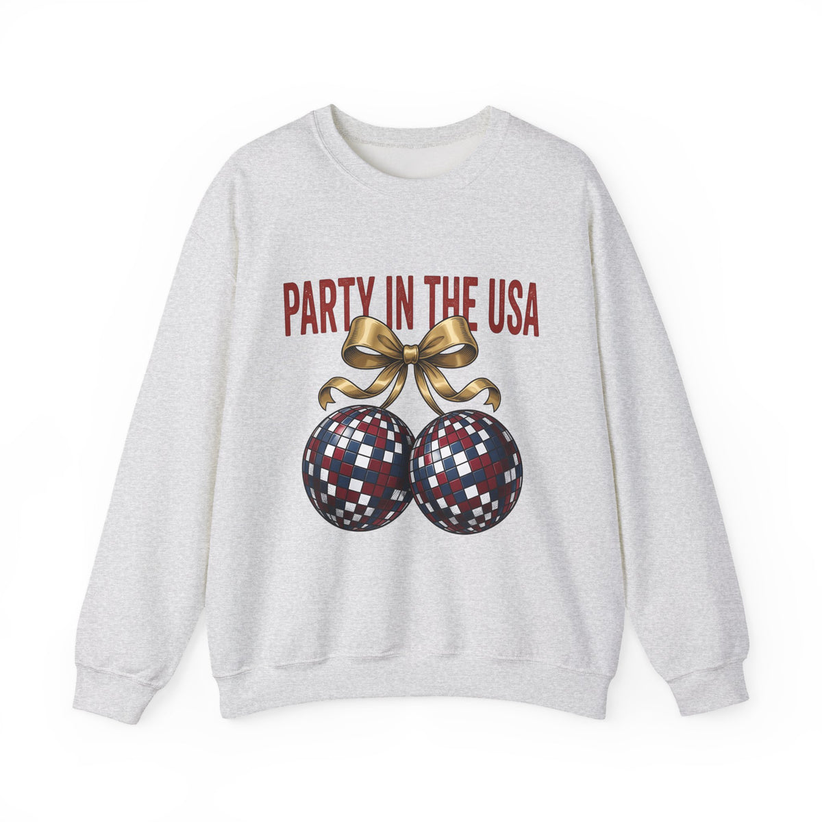 Disco Ball Sweatshirt America 4Th Of July Party Gift Women Vintage Sweatshirt Mirror Ball Sweatshirt Patriot Fan Retro Sweatshirt Vintage Graphic Party Design