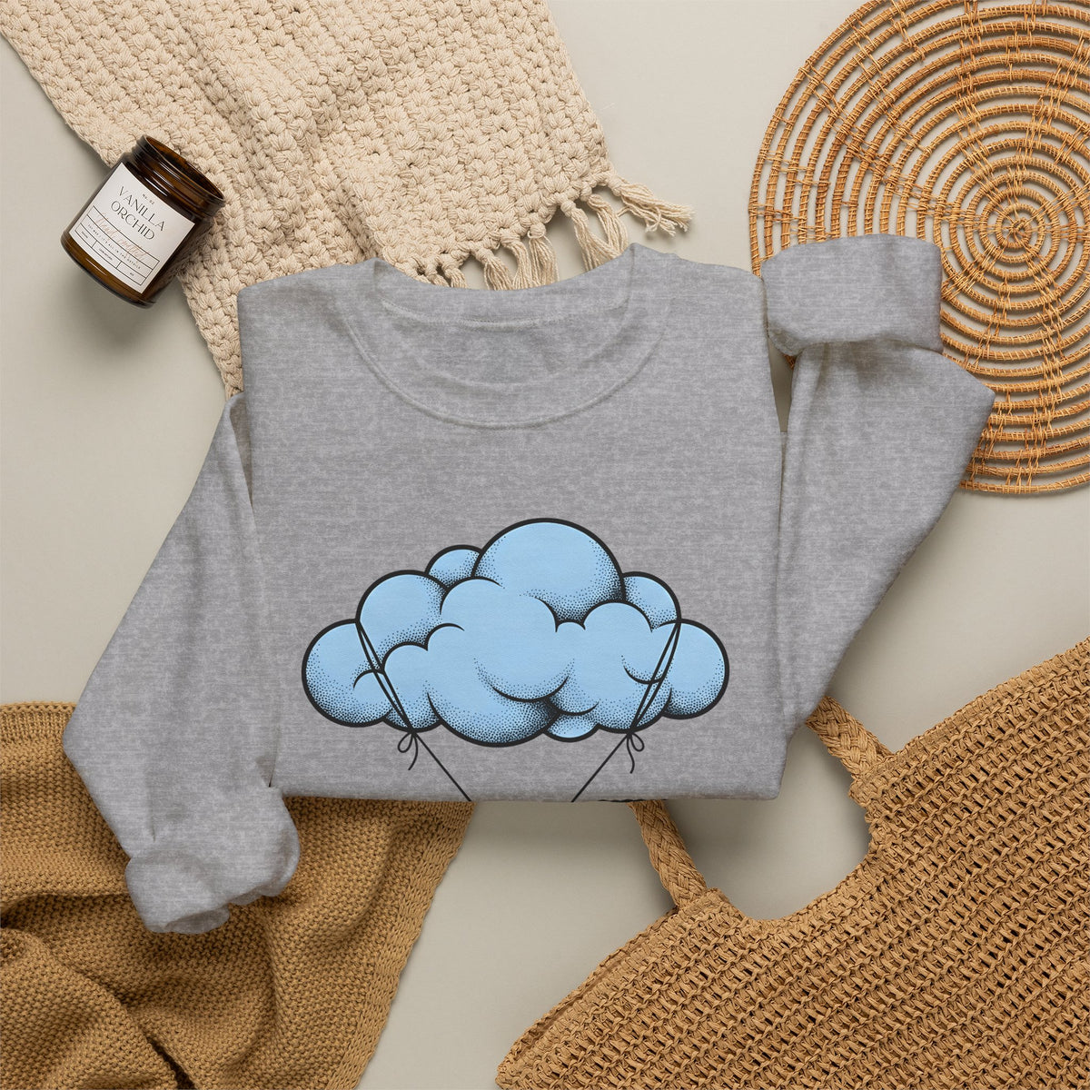 Pug Dog Sweatshirt Dog Animals Gift Women Cartoon Sweatshirt Puggle Sweatshirt Dog Fan Canine Graphic Pug Illustration Retro Cloud Sweatshirt