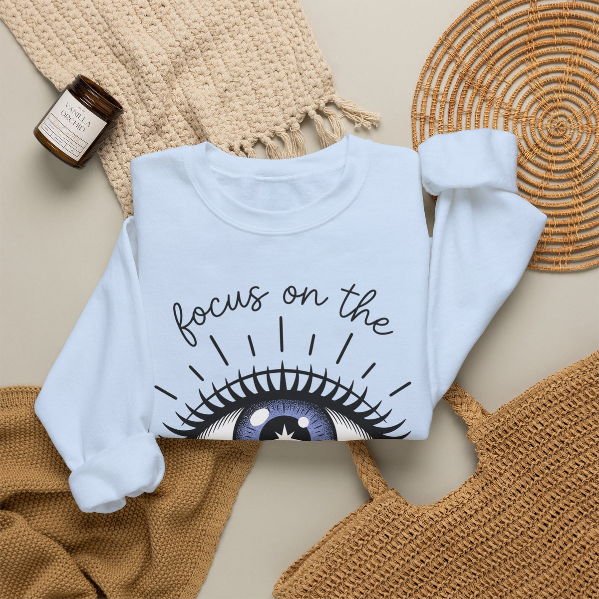 Enchanted Eye Sweatshirt Boho Chic Mindfulness Gift Women Cartoon Sweatshirt Mystic Sweatshirt Hippie Fan Comix Sweatshirt Meditation Graphic Sleek Glow Sweatshirt