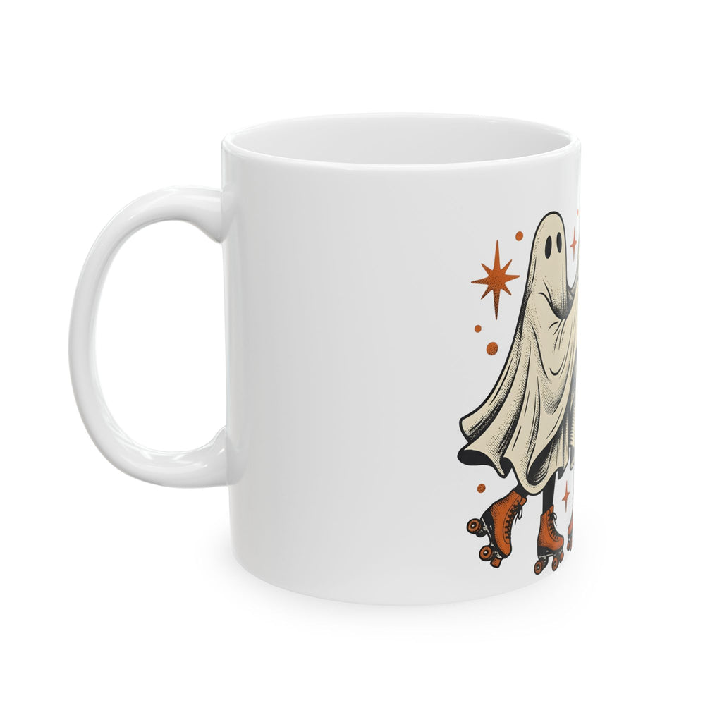 Apparition Skate Mug Halloween Rollerblade Gift Women Hand Drawn Mug Skateboard Mug Spooky Fan Hand Drawn Mug Inline Skate Graphic