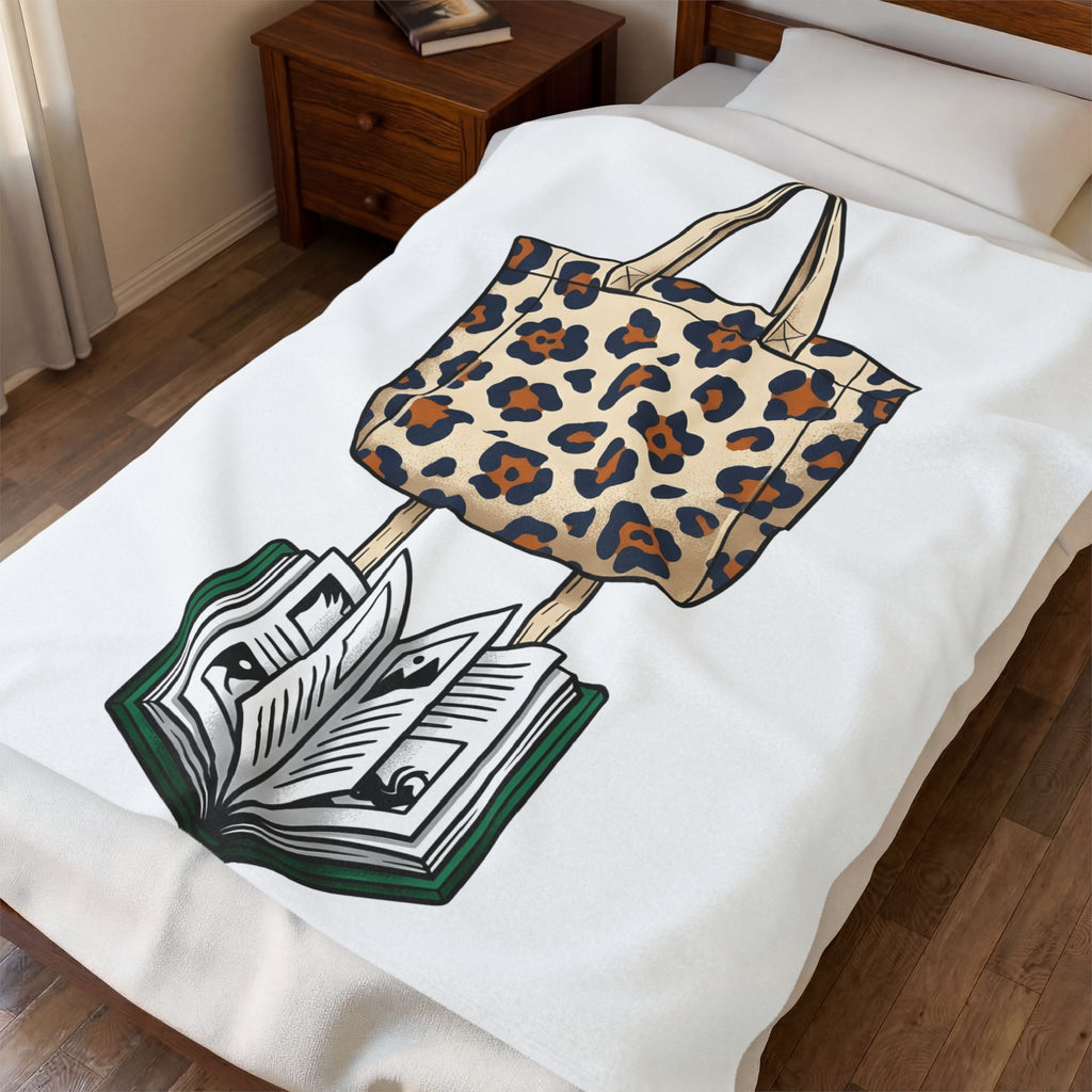 Leopard Blanket Blanket Teachers Literacy Gift Women Rustic Blanket Tote Blanket Educator Enthusiast Country Blanket Reading Graphic Simple Book