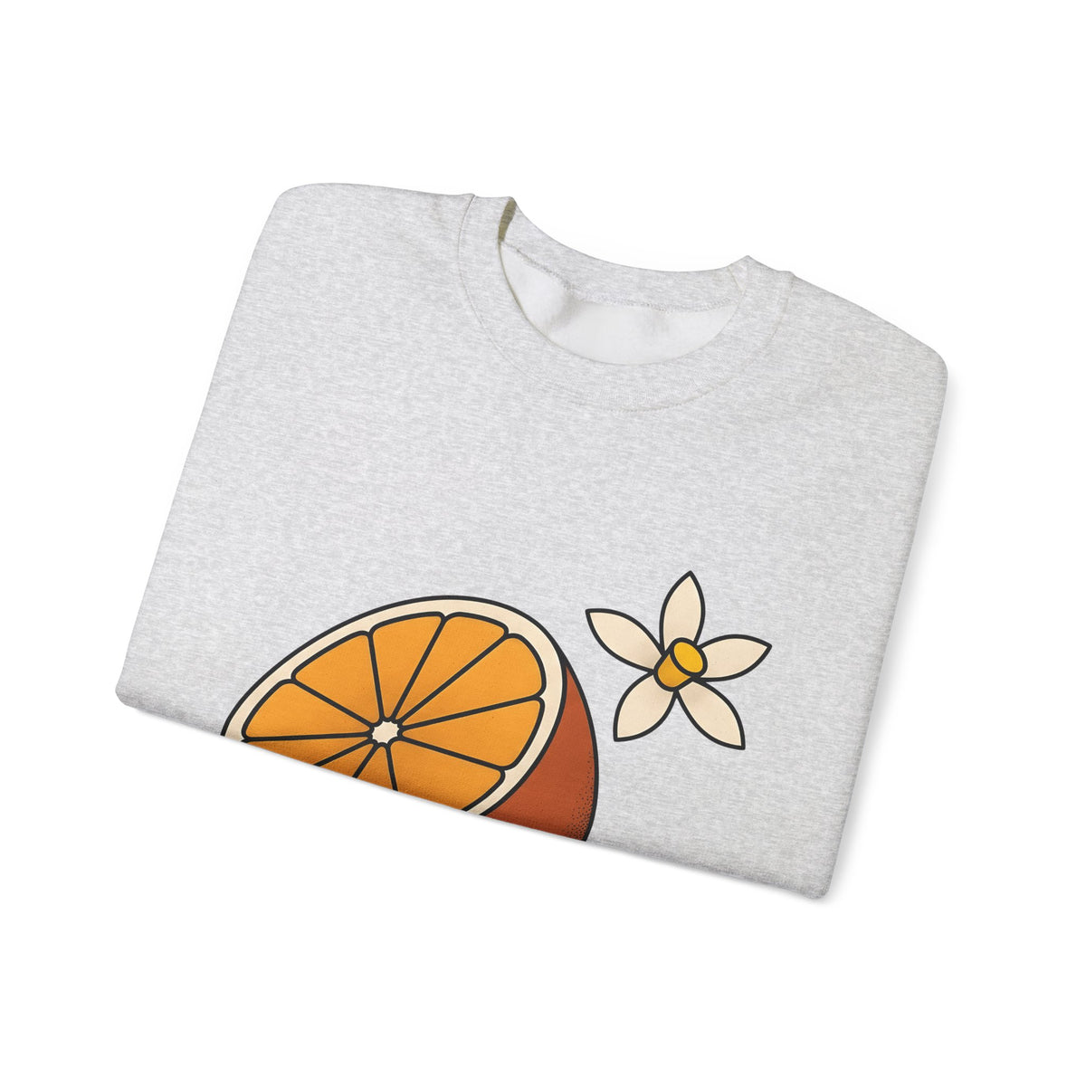Tangerine Segment Sweatshirt Boho Chic Gardening Gift Women Modern Sweatshirt Mandarin Sweatshirt Bohemian Fan Contemporary Sweatshirt Gardener Graphic Classic