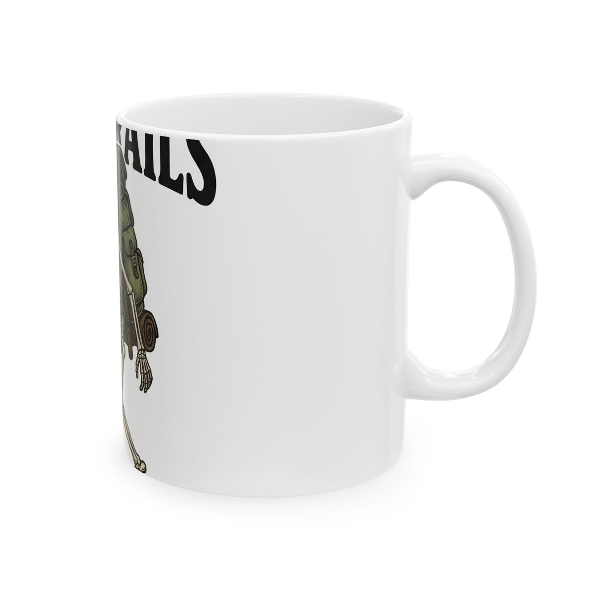 Skull Backpacker Mug Halloween Outdoors Gift Women Rustic Mug Backpacker Mug Horror Fan Spooky Mug Adventure Graphic Classic