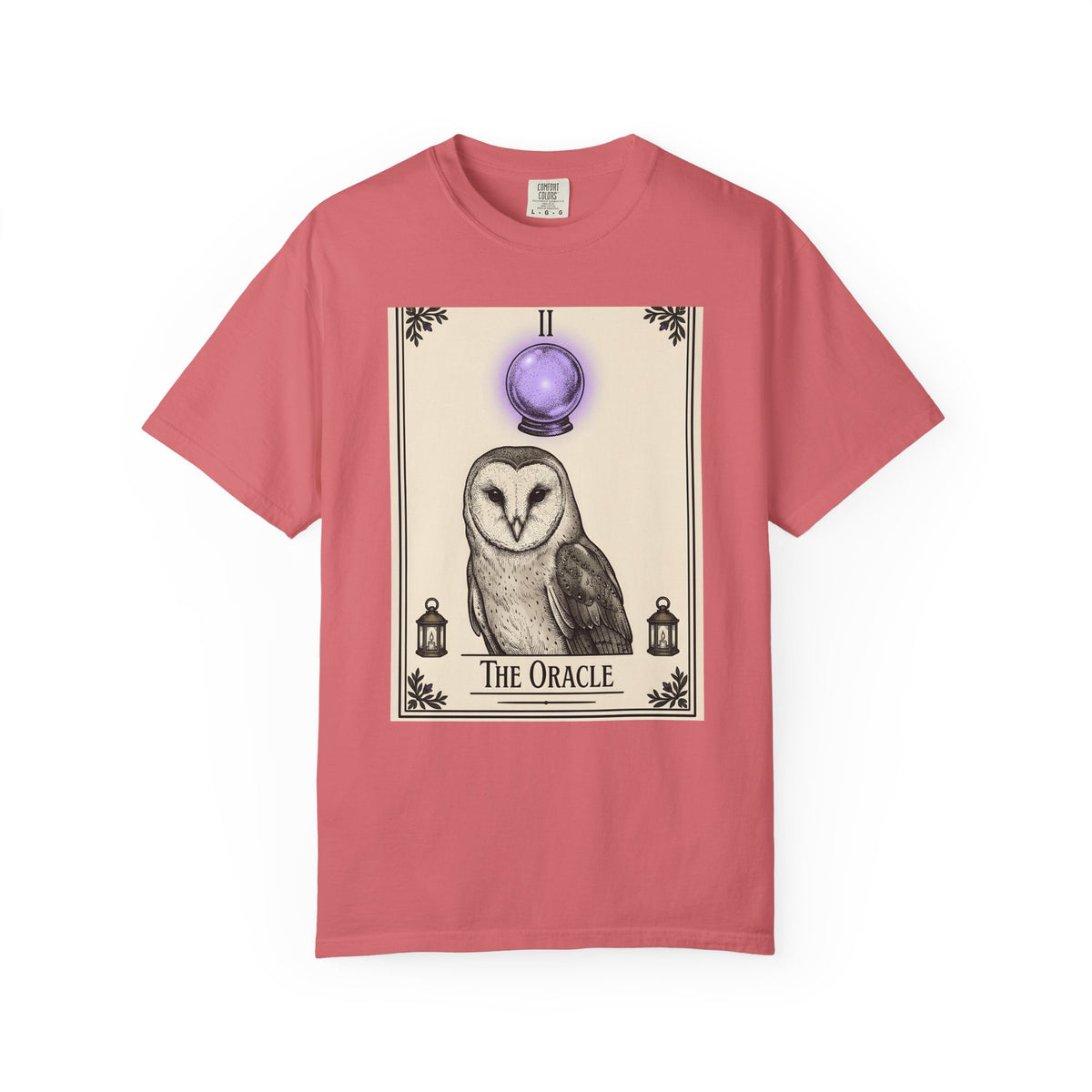 Barn Owl T-Shirt Boho Chic Magic Gift Women Oracle T-Shirt Owl T-Shirt Bohemian Fan Mystic T-Shirt Magical Graphic Hand Drawn Glass Sphere T-Shirt