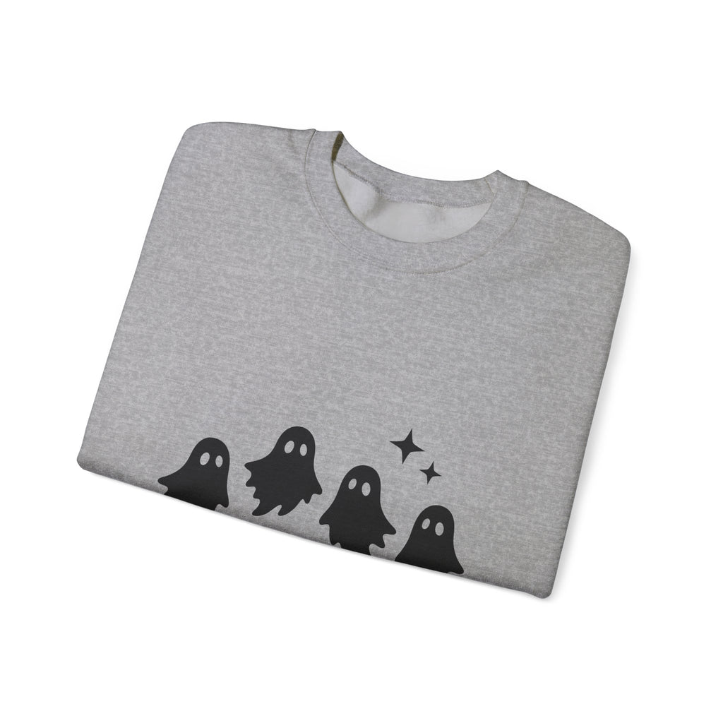 Ghost Halloween Spooky Gift Minimalist Specter Horror Fan Ghostly Creepy Silhouette Sweatshirt