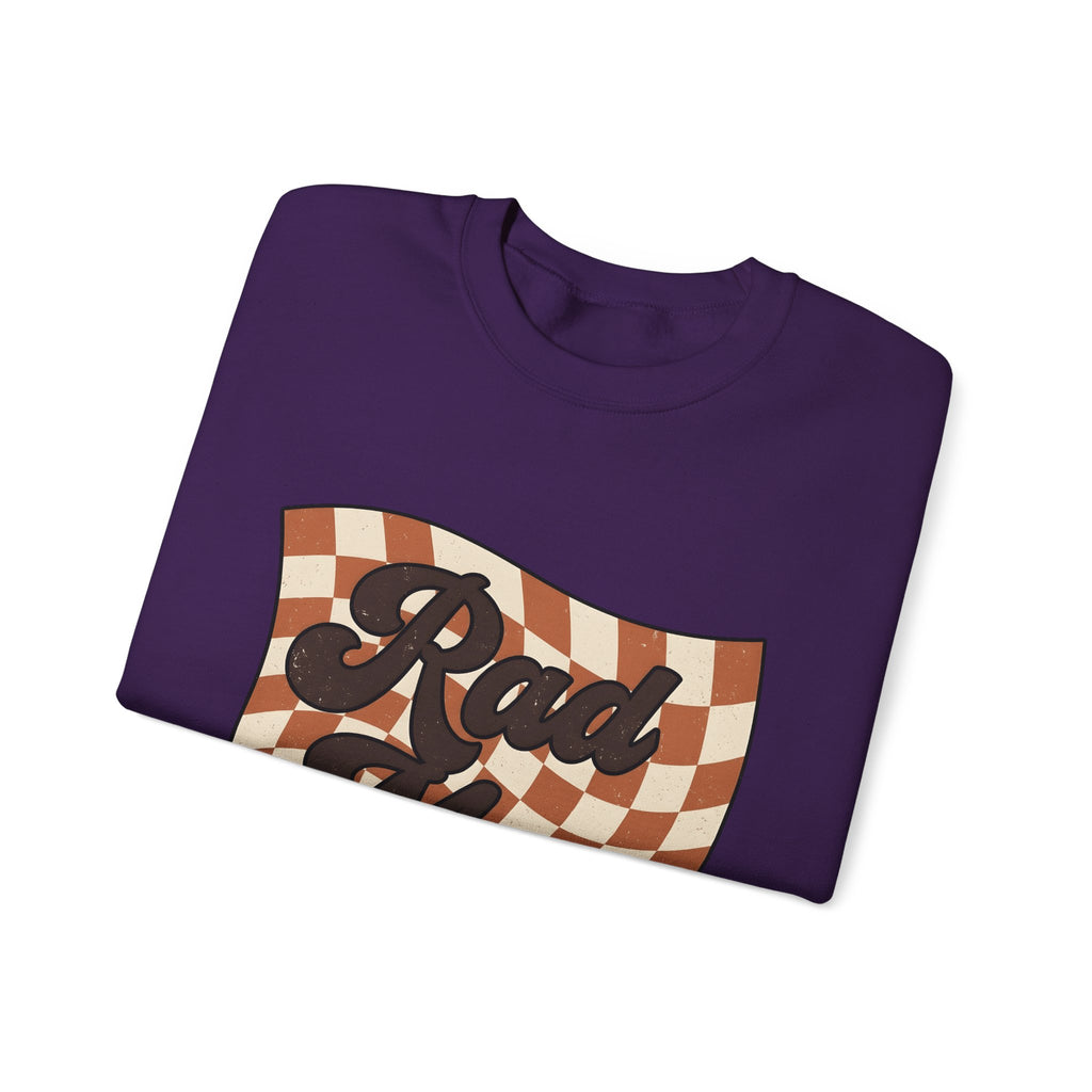 Checkered Flag Sweatshirt Moms Family Gift Women Retro Sweatshirt Racing Flag Sweatshirt Motherhood Fan Vintage Sweatshirt Sweatshirt Clan Graphic Vintage Wavy