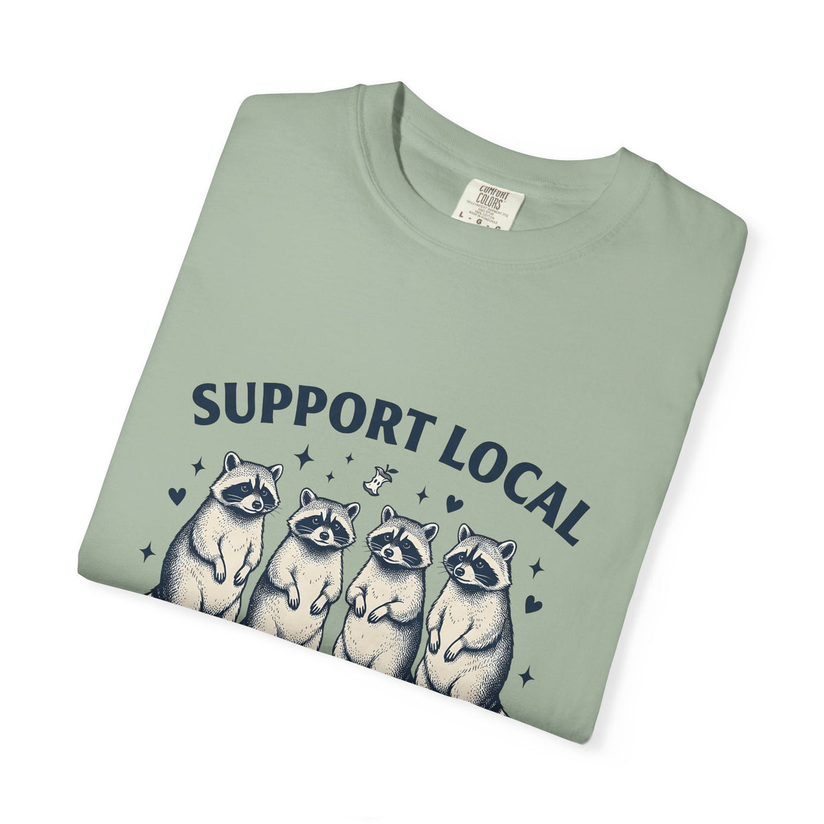 Raccoon Family T-Shirt Raccoon Pet Gift Women Classic T-Shirt Trash Panda T-Shirt Raccoon Fan Vintage T-Shirt Animal Graphic Doodle Heart Shapes