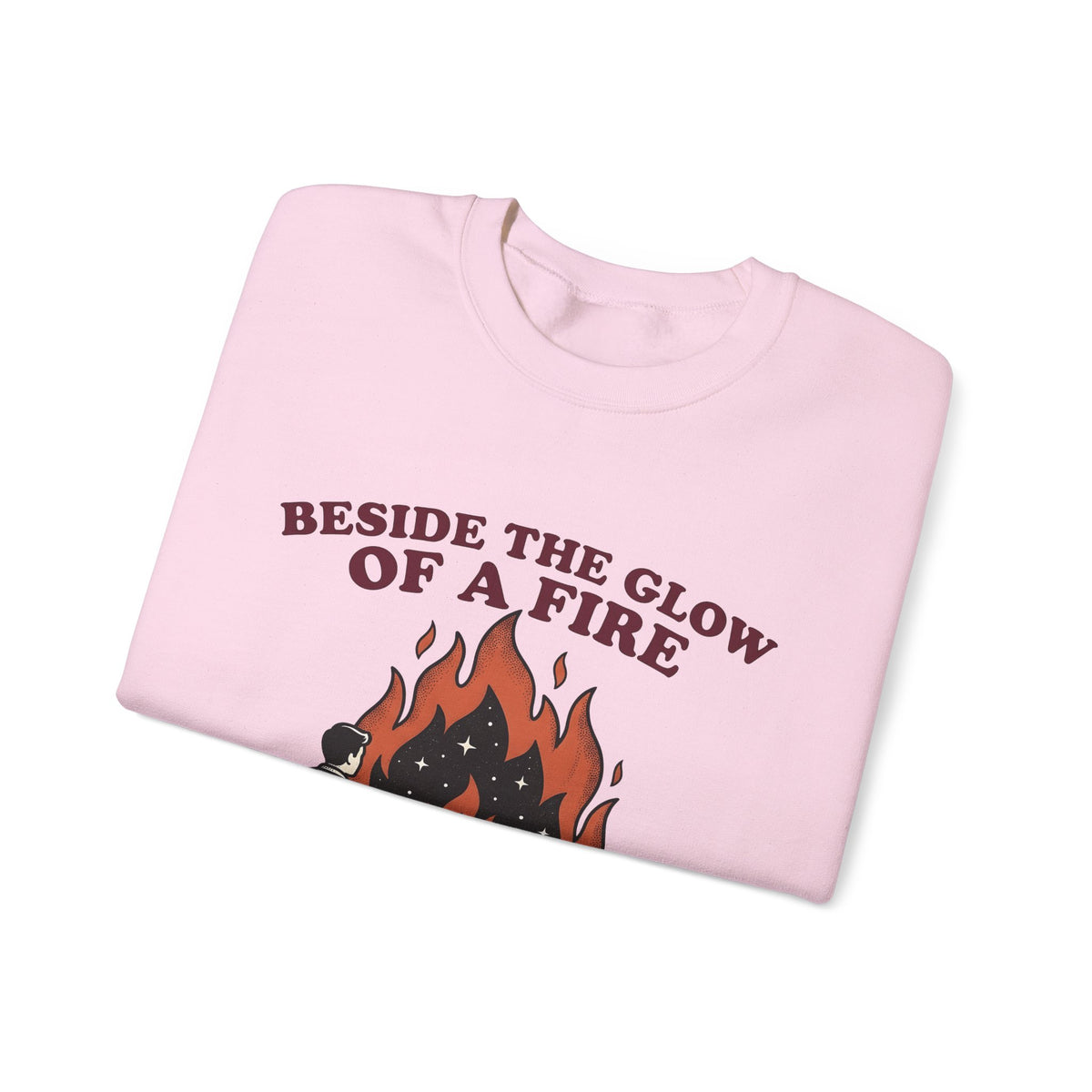 Campfire View Sweatshirt Camping Adventure Gift Women Line Art Sweatshirt Bonfire Sweatshirt Camper Fan Minimalist Sweatshirt Exploration Graphic Cartoon