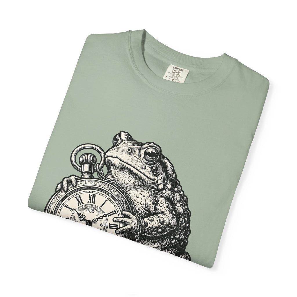 Toad Pocket Watch T-Shirt Funny Animal Gift Women Vintage T-Shirt Pocket Watch T-Shirt Humor Fan Retro T-Shirt Wildlife Graphic Hand Drawn Chain