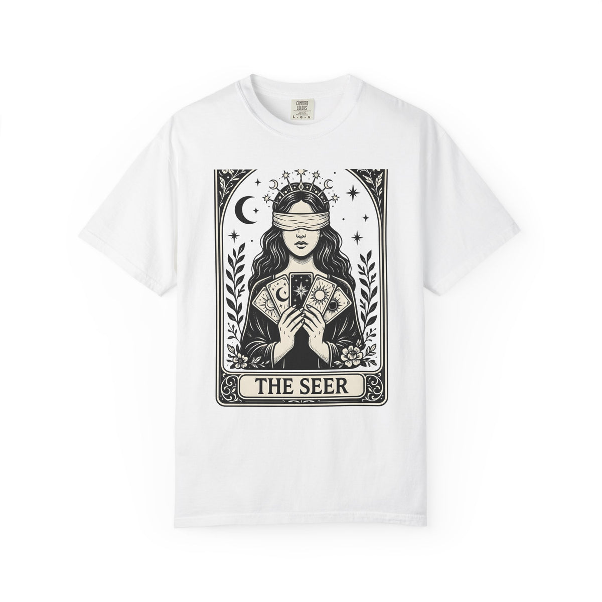 Tarot Card Reader T-Shirt Boho Chic Spiritual Gift Women Mystical T-Shirt Fortune Teller T-Shirt Bohemian Enthusiast Esoteric Graphic Spiritual