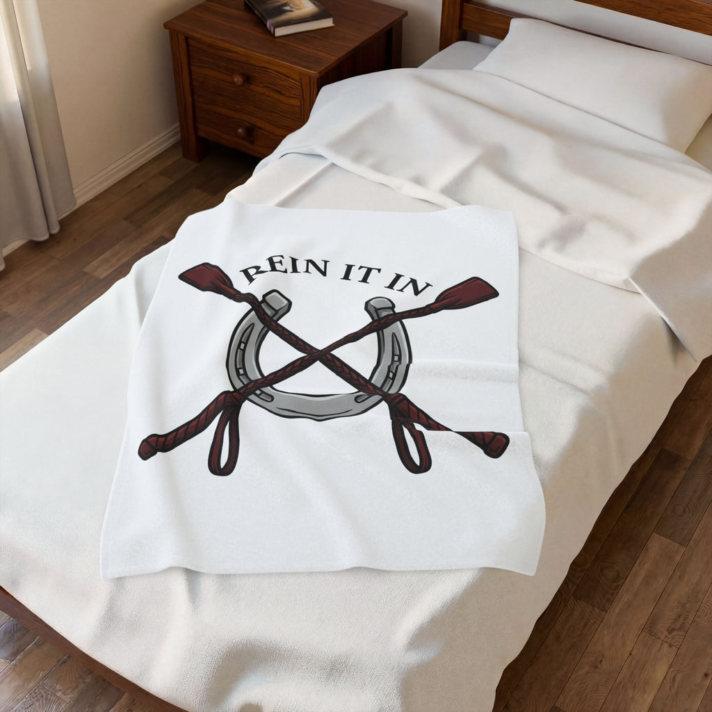 Riding Crop Horseshoe Blanket Equestrian Horse Gift Women Cartoon Blanket Horseshoe Blanket Equestrian Enthusiast Comic Blanket Equine Graphic