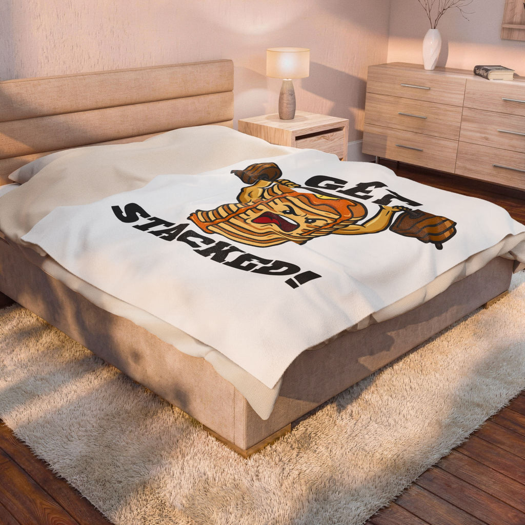 Hotcake Stack Blanket Desserts Training Gift Women Caricature Blanket Pancake Tower Blanket Pastry Fan Cartoon Blanket Fitness Graphic Heavy Stroke