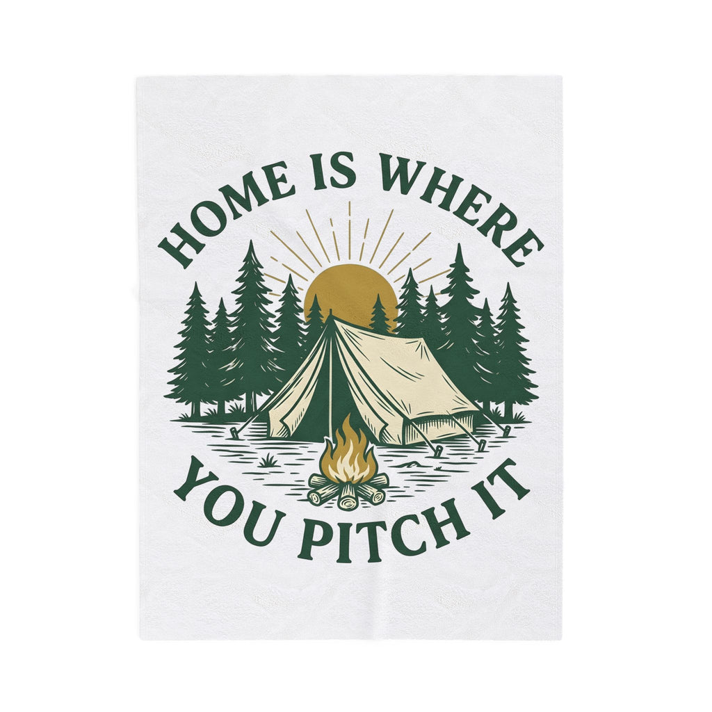 Outdoor Tent Blanket Camping Adventure Gift Women Farmhouse Blanket Canopy Blanket Camper Enthusiast Rustic Blanket Exploration Graphic Old School