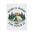Outdoor Tent Blanket Camping Adventure Gift Women Farmhouse Blanket Canopy Blanket Camper Enthusiast Rustic Blanket Exploration Graphic Old School