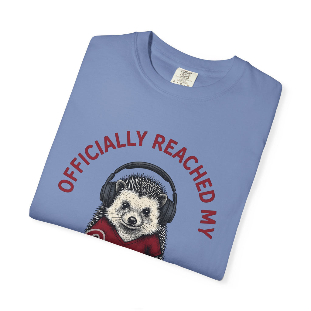 Hedgehog Headphones T-Shirt Moms Animal Gift Women Quirky T-Shirt Earphones T-Shirt Mother Fan Earbud Graphic Retro T-Shirt Vintage T-Shirt T-Shirt