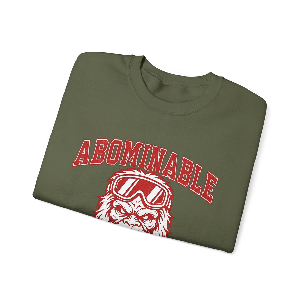Abominable Snowman Face Sweatshirt Christmas Cold Gift Women Strong Sweatshirt Yeti Sweatshirt Xmas Fan Vintage Sweatshirt Frosty Graphic Antique Snow Goggles